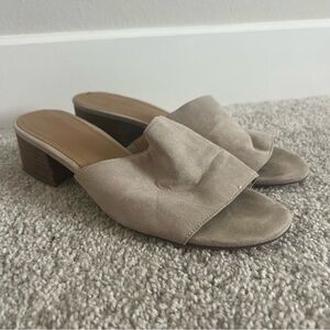 Franco Sarto Tempest Beige Slip On Low Heels Sandals
